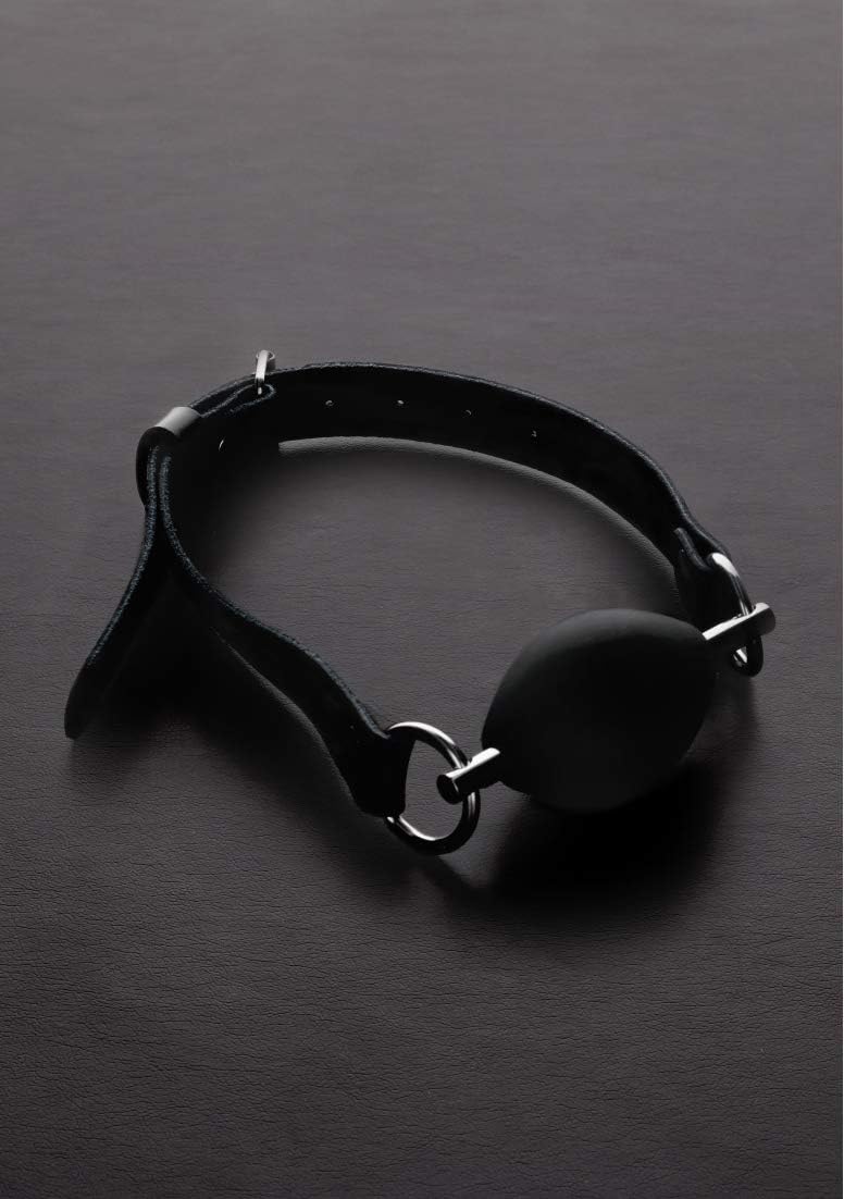 Triune Oval Silicone Ball Gag, Black, 155 g