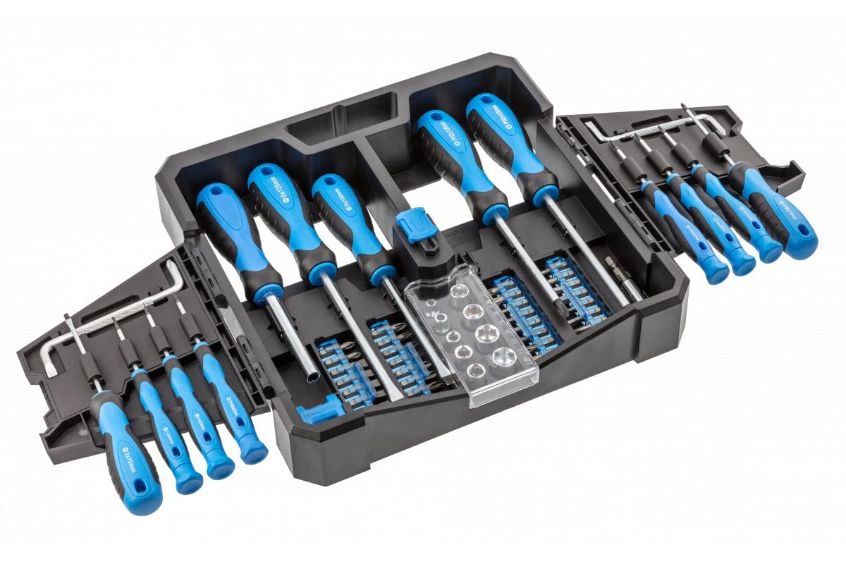 Högert Technik Screwdriver and bits Made of high Quality S2 Alloy Steel Set 63 Pieces HT1S105