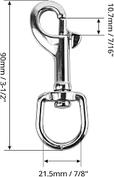 QWORK Stainless Steel Trigger Clips Swivel Clasp for Dog Leads Keyring view 5