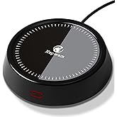 Kepwam Mug Warmer - 25W Coffee Warmer for Desk Auto Shut Off, 3-Level Temp with Indicator Lights, Smart Candle Warmer Plate,