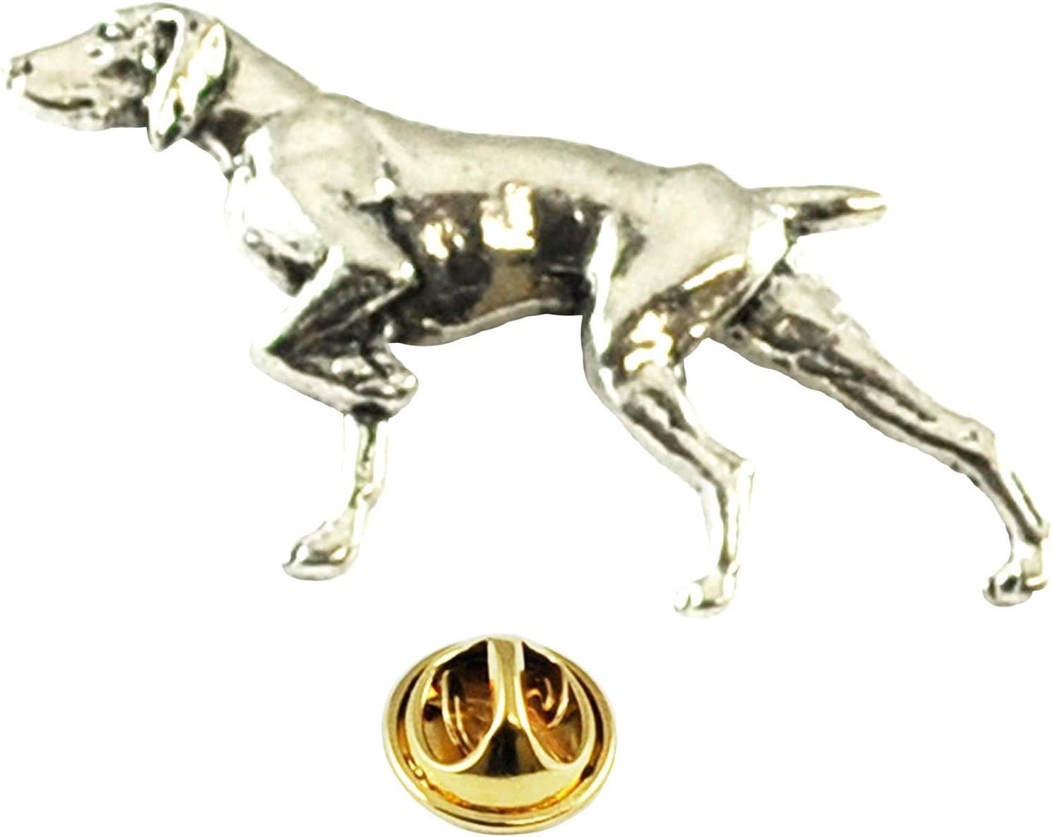 Pointer Dog English Pewter Lapel Pin Badge