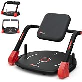 Mdeam Sit Up Machine, Upgraded Flat Backrest Ab Machine for Home Gym | 4-Level Adjustable Resistance, w/ Massage Rollers&amp;Angle Fixer, 330 LBS, Foldable Assisted Trainer for Multifunctional Workout