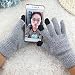 Crytech Women Men Knitted Winter Warm Phone Screen Touch Full Finger Mittens Thermal Thick Knitting Hand Warmer Screentouch Gloves for Texting Typing in Cold Weather (Gray)thumb 1