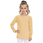3T 4T 5T to 12 Years Girls Long Sleeve Shirts Kids Cotton T-Shirt Toddler Basic Crew Neck Top