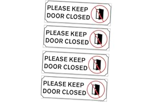 PartyKindom 4pcs Please Close Door Sign Stickers for Office Conference Bathroom Lounge Storage Weatherproof Door