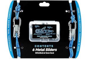 GENERIC Outdoor Tensioner with Rope Rollers Paracord, Rope Adjuster Tensioner, 6 Pack Cinching Tool Paracord Tightener for Camping, Hiking, Boating, Backpacking with Cord and Carry Case