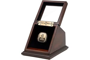 CHEZ MONETT Championship Ring Display Case Big Ring Storage Box (Espresso, 1 Slots)