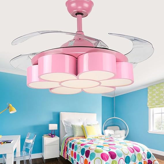 Huston Fan 42 Inch Modern Pink Mute Child Flowers Ceiling Fan