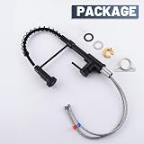 APPASO Kitchen Tap Black 2 Spray Modes Pull Out Spray 360° Stainless Steel view 8