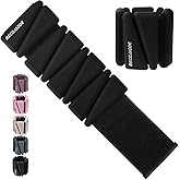 BECOJADDE Ankle Weights Set of 2 (1 lb/2 lb/3 lb Each) Adjustable Wrist Weights for Women Men Wearable Arm Leg Weight for Pilates, Running, Walking, Workout, Yoga