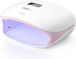 SUNUV UV LED Lampe für Gelnägel LED Nageltrockner mit 4 Timer LCD Anzeige Infrarot Sensor und doppelte Geschwindigkeit Härten Rose