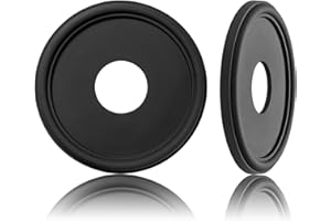 ELFCAB Black Molded PU Ceiling Medallion for Light Fixtures and Ceiling Fans 13 inch OD x 4 inch ID x 1 inch P Fits Canopies Up to 10.25 inch