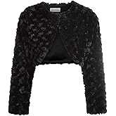 Bonnie Jean Girls Size 12M-16 Faux Fur Swirl Shrug Sweater Jacket