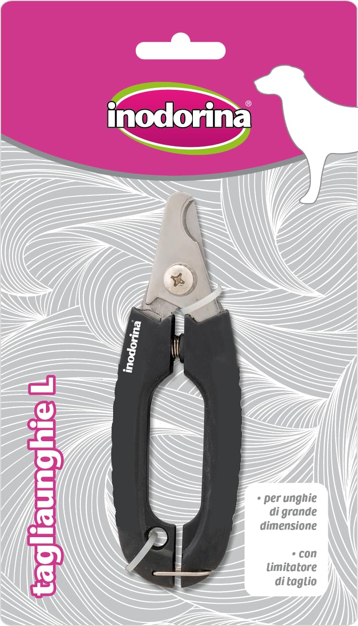 Inodorina nail clippers for large dogs and cats (Size L) - With cutting limiter for quick and precise use - Ergonomic handle and easy-to-use design