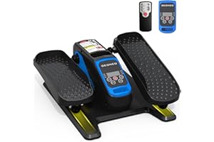 GEONEO Under Desk Elliptical Machine, Electric Elliptical Exerciser for Senior, Quiet and Small Electric Seated Pedal Exerciser for Home with Remote Control and 12 Adjustable Speeds