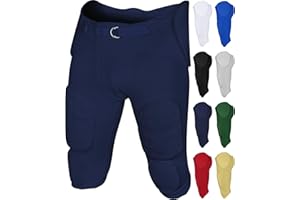 Exxact Sports Proline Men's Integrated Football Pants with 7 Flex Pads, Lightweight Football Practice Pants for Protection