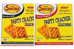 LEOFI Savory Saltine 2-Pack - 1 Garden Dill, 1 Classic Original plus 2 Large Double Sealed Zip Top Bags