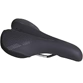 WTB Speed She Bike Seat (Saddle) Wide - Comfortable Thick Padding - Shock-Absorbing Base - Mountain, Urban &amp; E-Bikes (2 Rail Options)