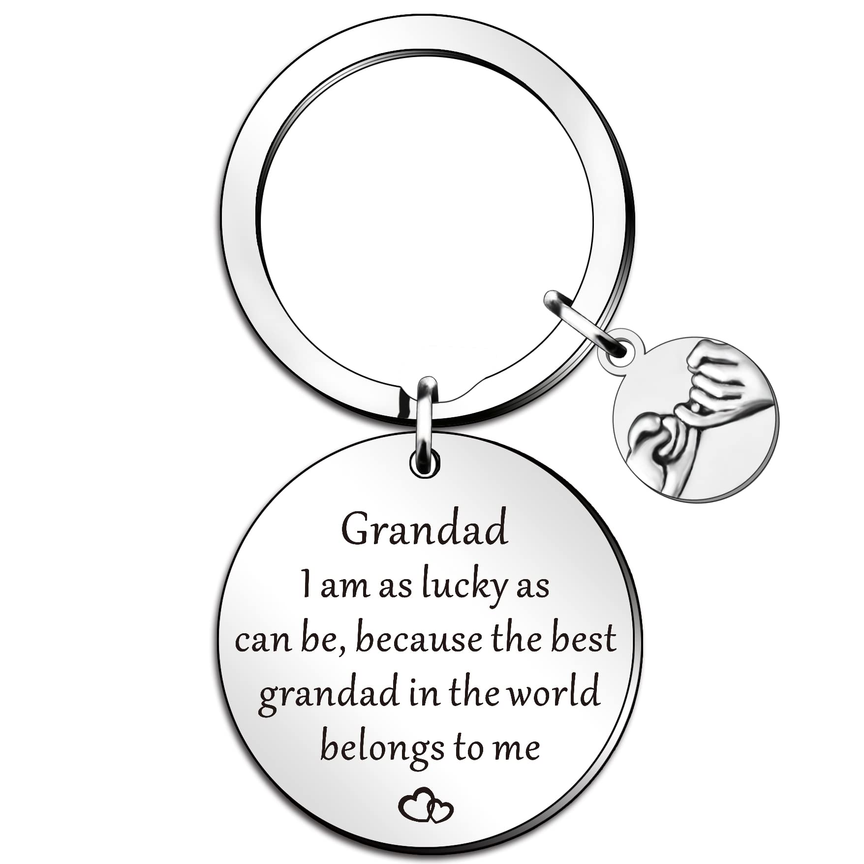 SMARGO Grandad Gifts Keyring from Grandchildren Christmas Birthday Keychain Gifts for Grandad