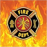 Creative Converting 16 Count 3 Ply Fire Watch Beverage Napkins, Orange/Black