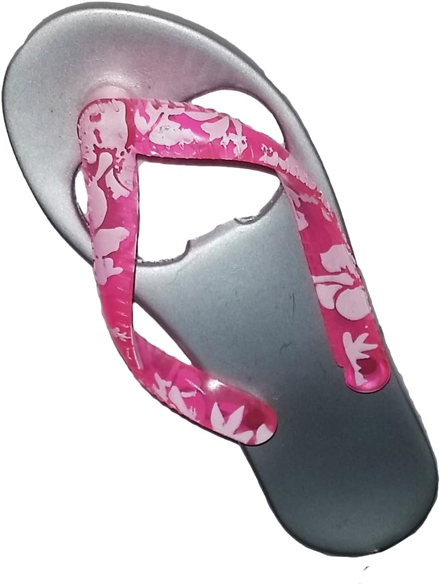 Flip Flop Sandal Bottle Opener and Magnet (Hot Pink)