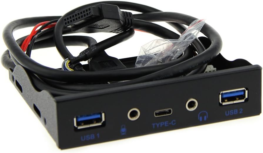 Amebay 3.5 Inch Front Panel USB Hub 2port 3.0, USB 3.1, USB 2.0 for Computer Case