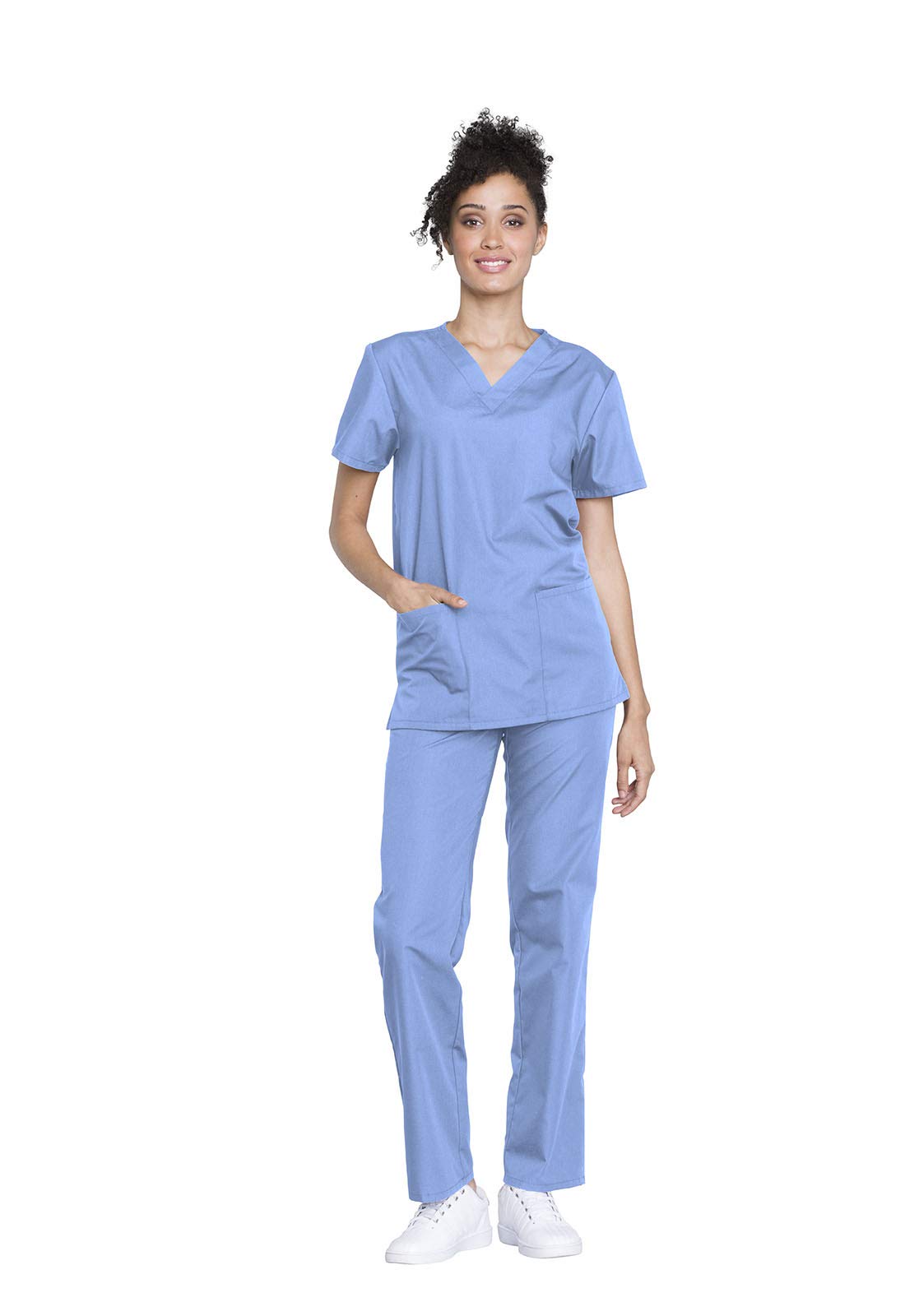 Photo 1 of Cherokee Womens Unisex Top And Pant Medical Scrubs Set, Blue, XX-Small US