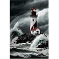 5D Lighthouse Diamond Painting Kit For Adults - Full Round Drill, 11.8x11.8 Inch DIY Wall Art - View #8