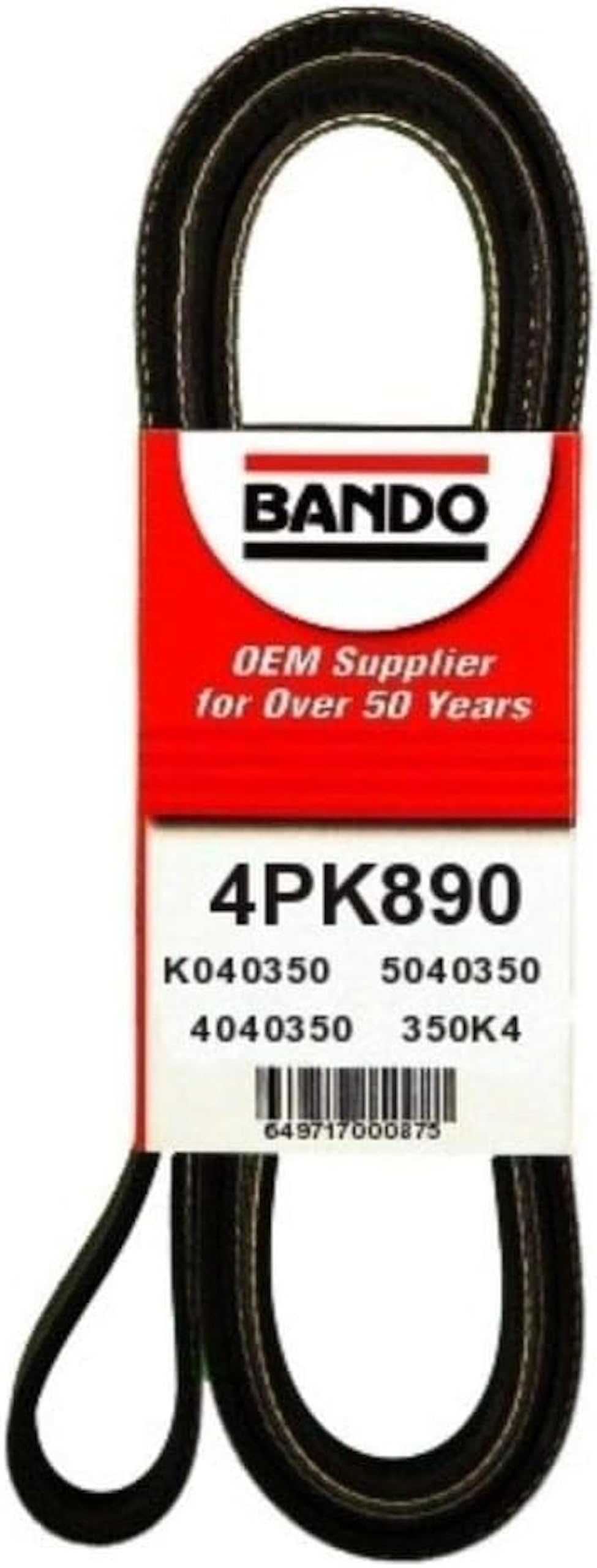 Photo 1 of Bando USA 4PK890 OEM Quality Serpentine Belt