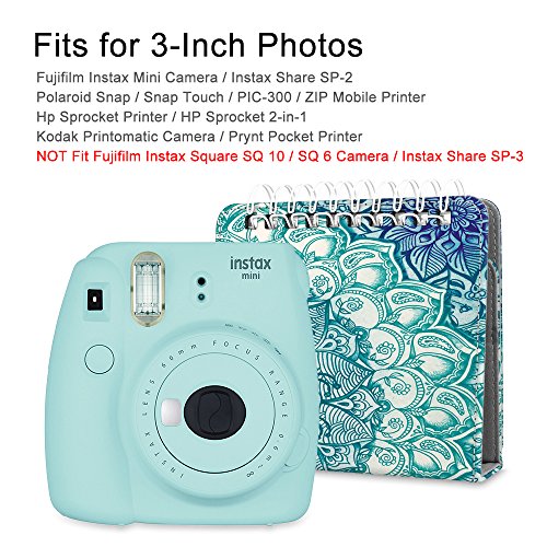 Fintie Calendar Photo Album for Fujifilm Instax - 64 Pockets Vegan Leather Photo Album for Fujifilm Mini 9 Mini 8+ Mini 90, HP Sprocket, Kodak Mini, Polaroid Camera 3-Inch Film (Emerald Illusions) - Thumbnail 2