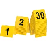30 Pack Evidence Markers Crime Scene Markers Tents Evidence Number Cards | Crime Scene Decorations Props Party Decor for Kids Adults Detective Clue Game Halloween Props, Crime Scene Numbers Placards