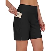 DIBAOLONG Women's Swim Shorts 7" High Waisted Quick Dry UPF 50+ Beach Board Shorts for Women with Liner & Pockets