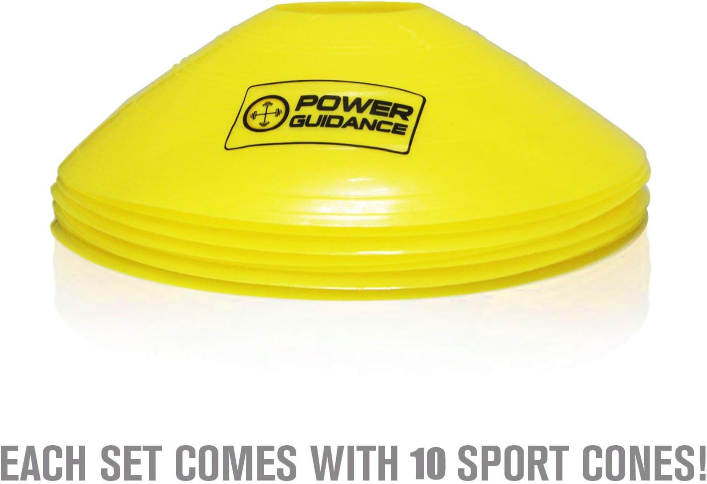 POWER GUIDANCE Agility Ladder (20 Feet) for Speed & Agility Trainning - with 12 Heavy Duty Plastic Rungs, 4 Pegs, Carry Bag & 10 Sports Cones (Yellow) : Sports & Outdoors