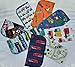 2 Ply Printed Flannel 8x8 Inches Set of 5 Zoom Zoom- Proudly Made in the USA!