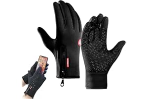 Ultimate Waterproof & Windproof Thermal Gloves,Touch Screen Fleece Lined Gloves,Touch Screen Anti-Slip Thermal Sports Gloves 