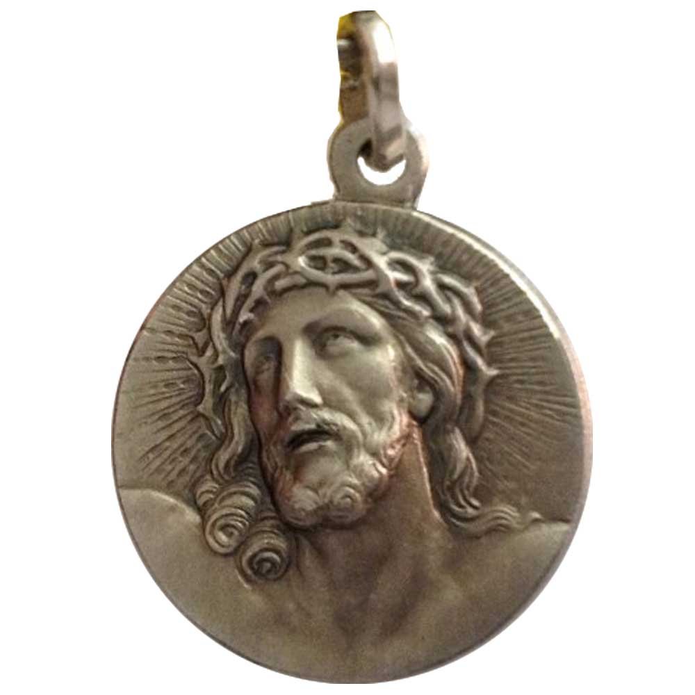 I G J 925 Sterling Silver Ecce Homo (Behold the Man) Medal - The Holy Face of Christ