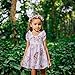 Flofallzique Vintage Purple Flower Girls Dress Princess Dress Costumes Birthday Party Dress for Kids