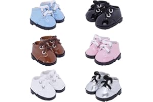 Etistta 17cm Doll Shoes for 17cm Doll Boots, 6.7 inch Doll Shoes Accessories (6 Pack A)
