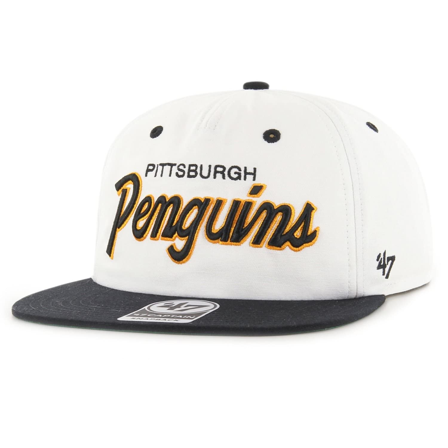 47 Brand Snapback Cap - Crosstown Pittsburgh Penguins White