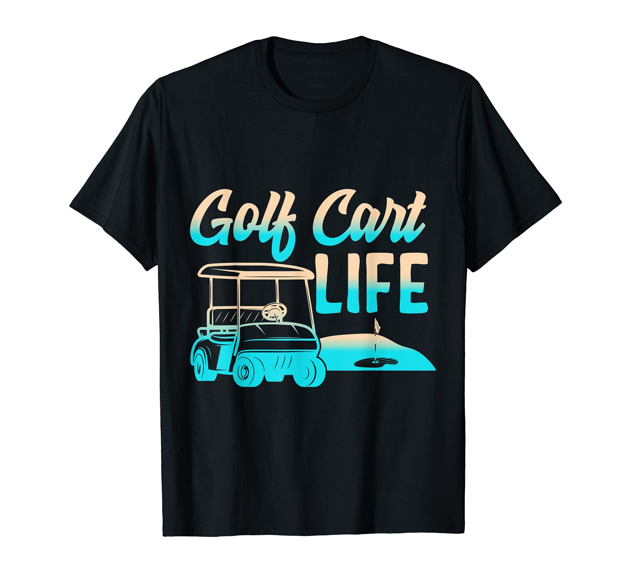 Golf Cart Life Golf Love Golfer Golf Player Golfing USA Flag T-Shirt
