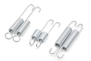 TUCKBOLD 6 Pcs Metal Motorcycle Kickstand Kick Side Stand Spring Silver Tone Automotive Parts