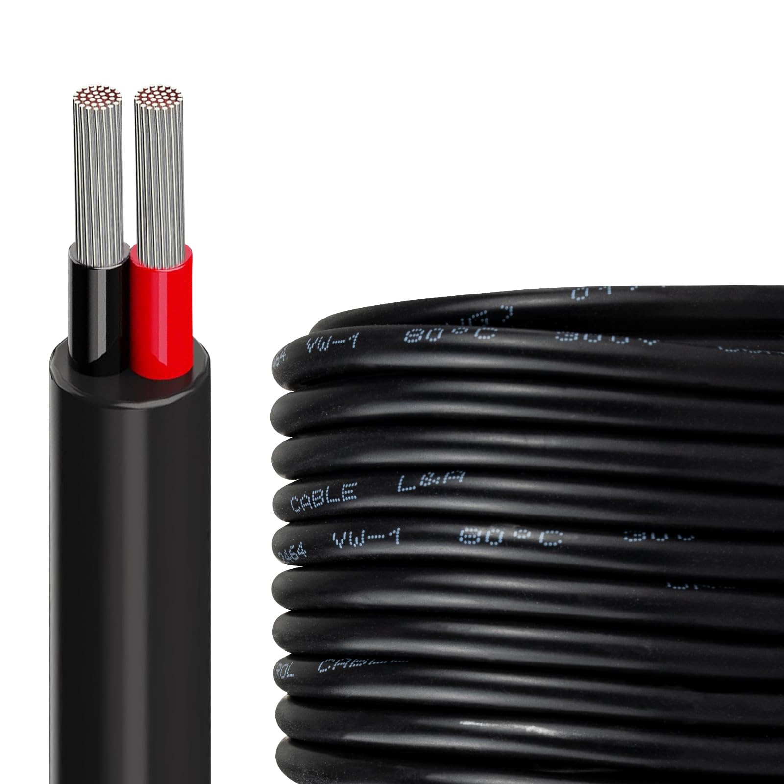 Photo 1 of 100FT 24 Gauge 2 Conductor Electrical Wire UL2464 Core Cable 24 AWG Electrical Wire OD:4.6mm Stranded PVC Cord Tinned Copper Wire 24/2 AWG Cable100FT