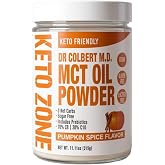 Dr. Colbert, MD MCT Oil Powder | Pumpkin Spice Flavor | by Divine Health | Keto Zone | 70% C8 30% C10 | 0 Net Carbs | Gluten Free | 30 Day Supply | 300 Grams