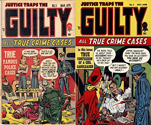 Justice Traps the Guilty. Issues 3 and 4. All true crime cases. Features true confession of a girl gangleader. Golden Age Digital Comics Crime and Justice.