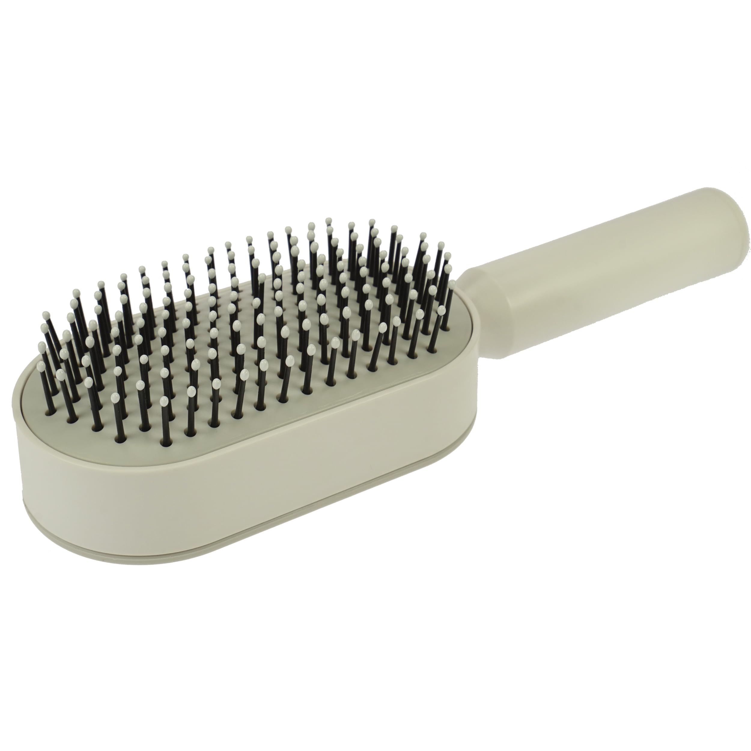 White Plastic Easy Clean Hair Brush