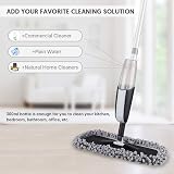 MANGOTIME Spray Mop with 3 Reusable Pads 300ml Bottle 360° Head view 5