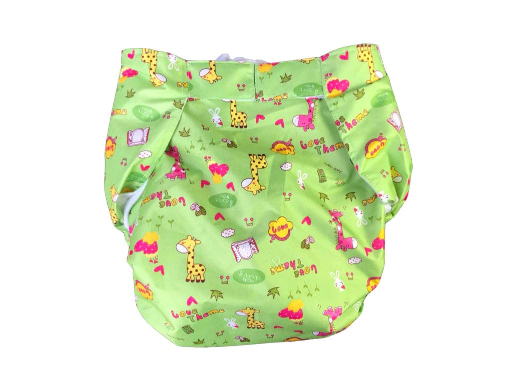 Haian Reusable Adult Incontinence AIO Diapers (S-M, Green)