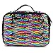 FlowFly Kids Lunch box Insulated Soft Bag Mini Cooler Back to School Thermal Meal Tote Kit for Girls, Boys, Black Free USA Flag Patch Included