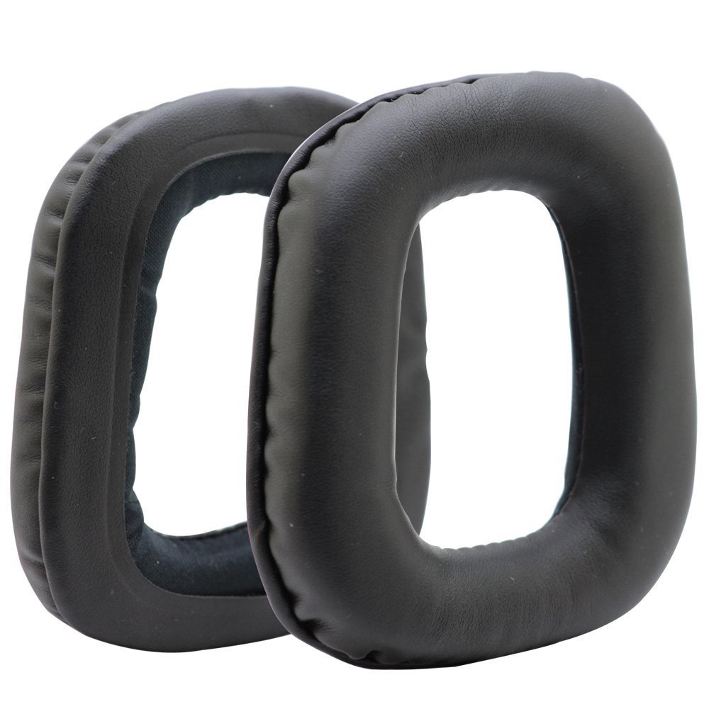 Ear Pads Replacement for Logitech G35 G935 G933S G933 G930 G635 G633S G633 G533 G433 G432 G431 G430 G332 G233 G231 G230 Gaming Headset by MMOBIEL - PU Leather Ear Pad Cushions Earpads - Black