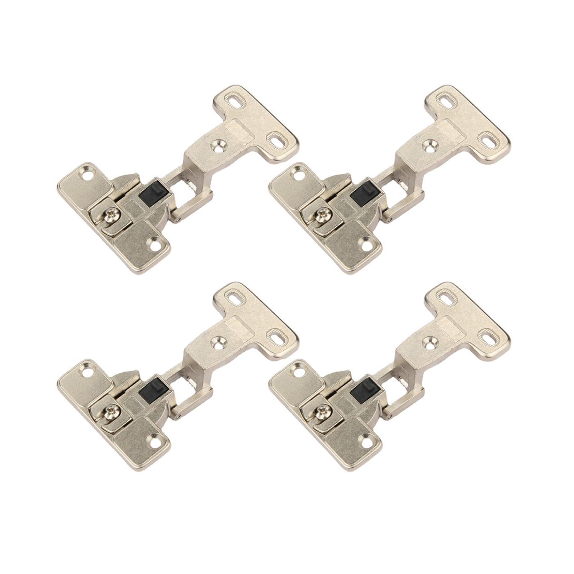 GEFONG Kitchen Cabinet Exposed Hinges 270 Degree with Catch Full Overlay Mounting 3/4 Inch Zinc Alloy Furniture Door Folding Hinge for Cupboard Wardrobe Doors 4 Pcs